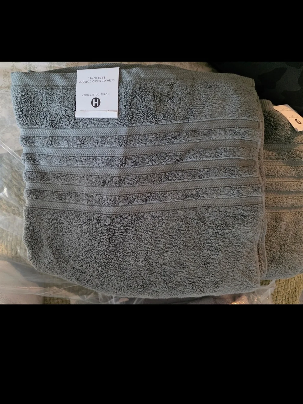 2. Hotel Collection Micro Cotton Bath Towel - Charcoal
